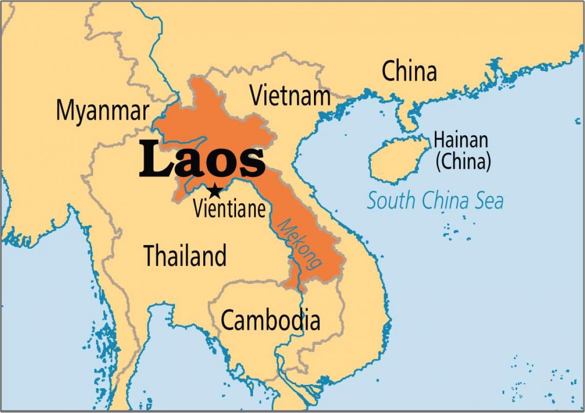 laos države v svetovni zemljevid