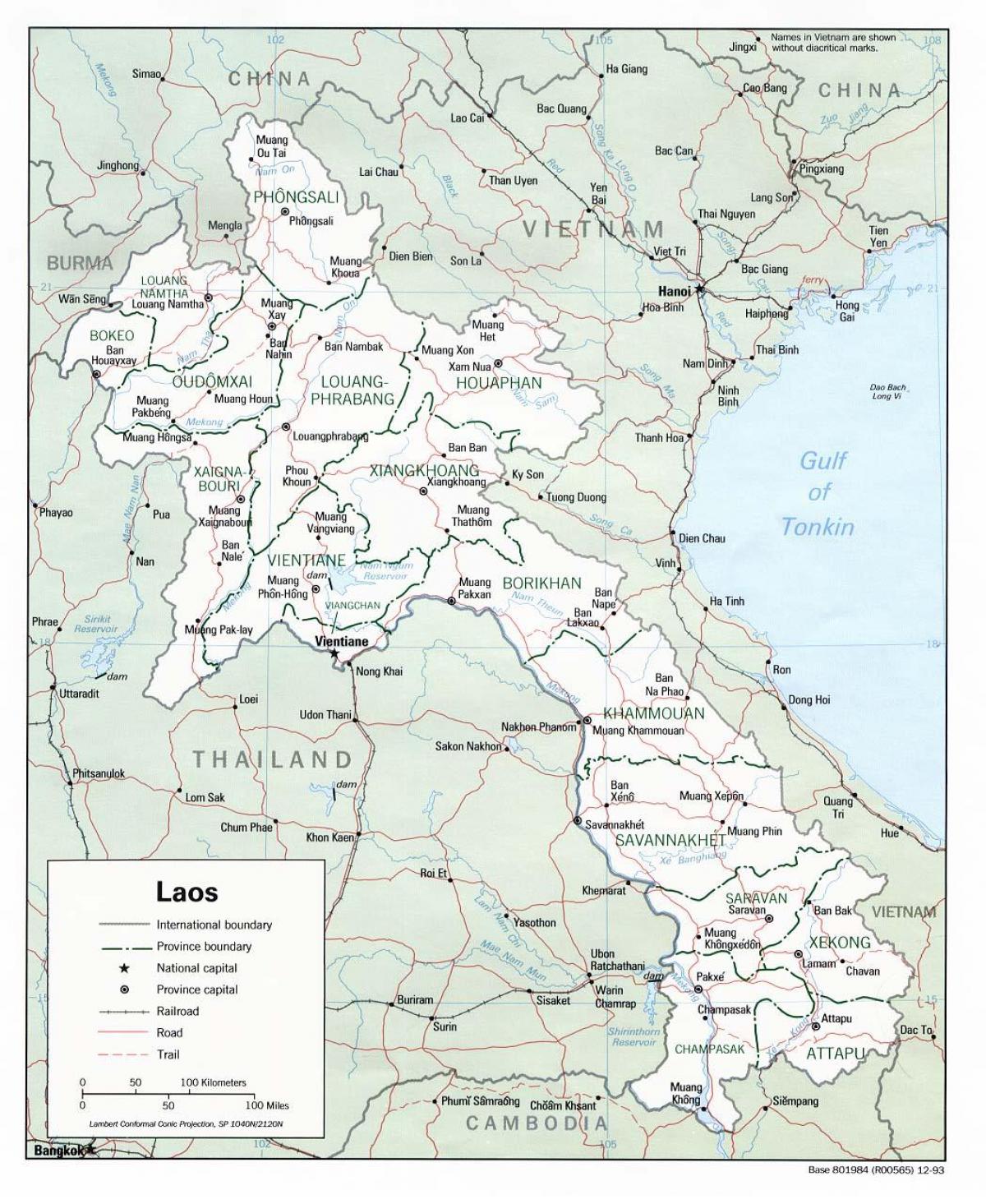 laos zemljevid mesta