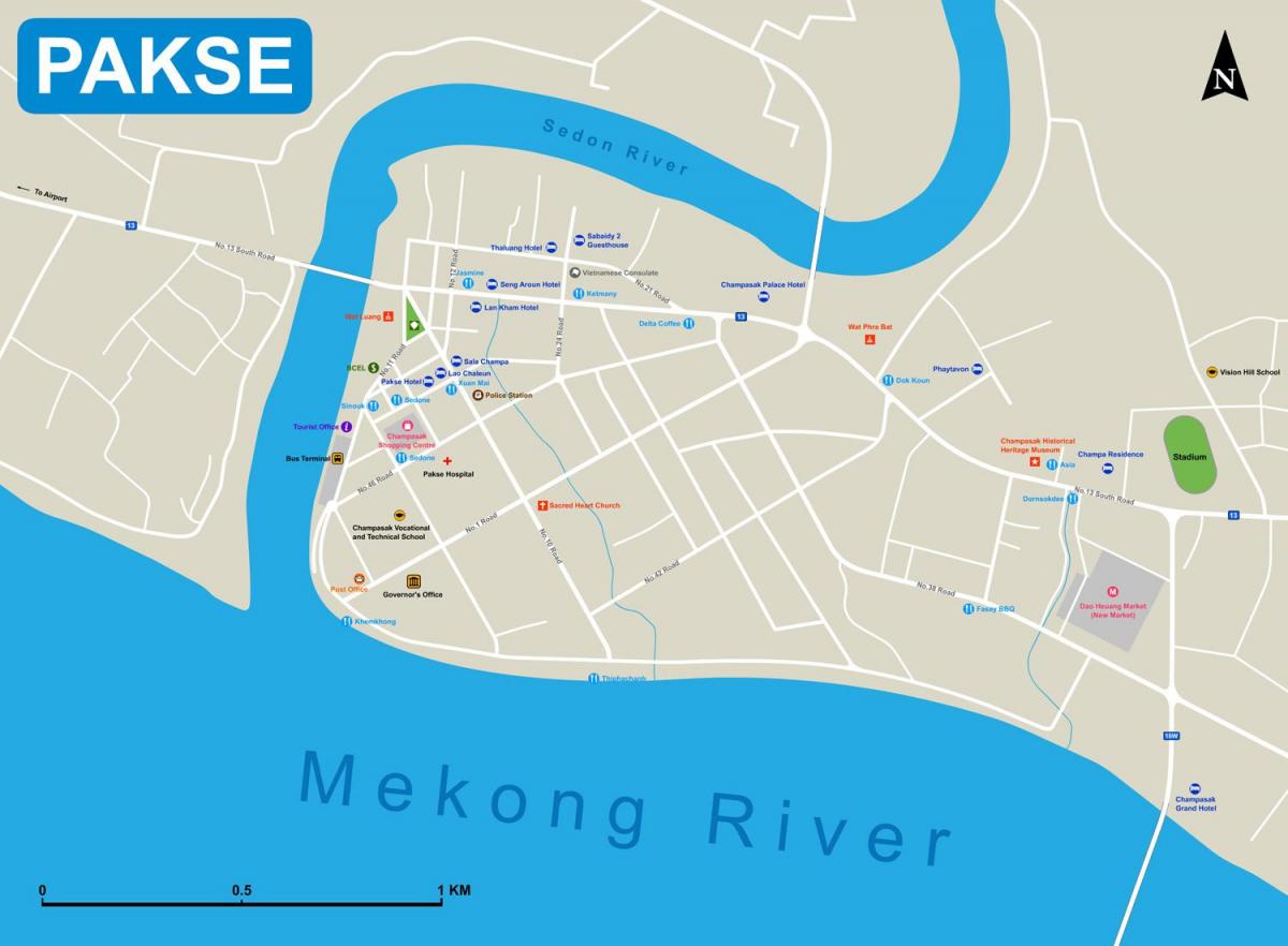 pakse zemljevid laos