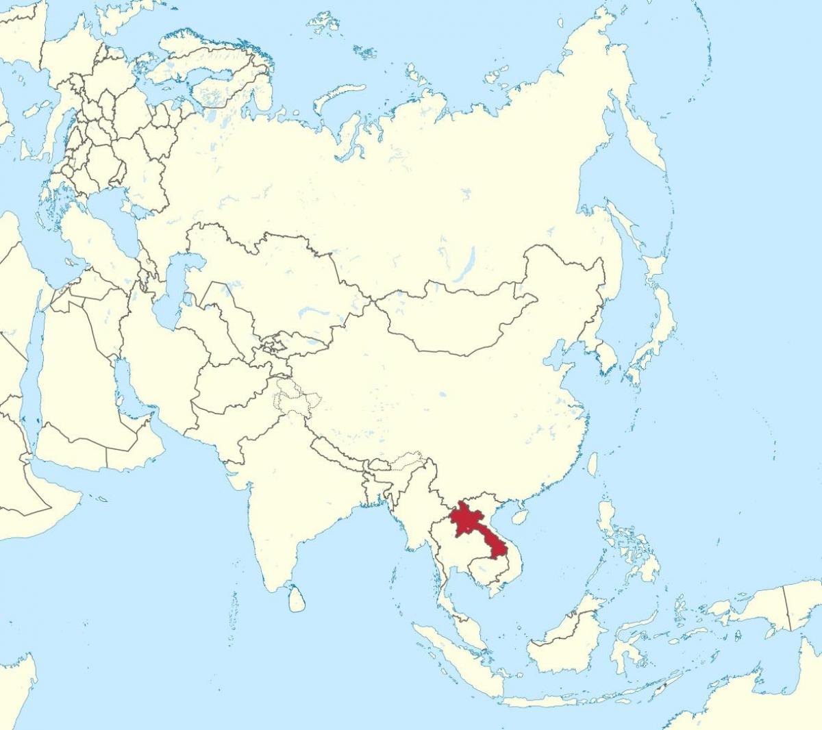 Zemljevid laos azija
