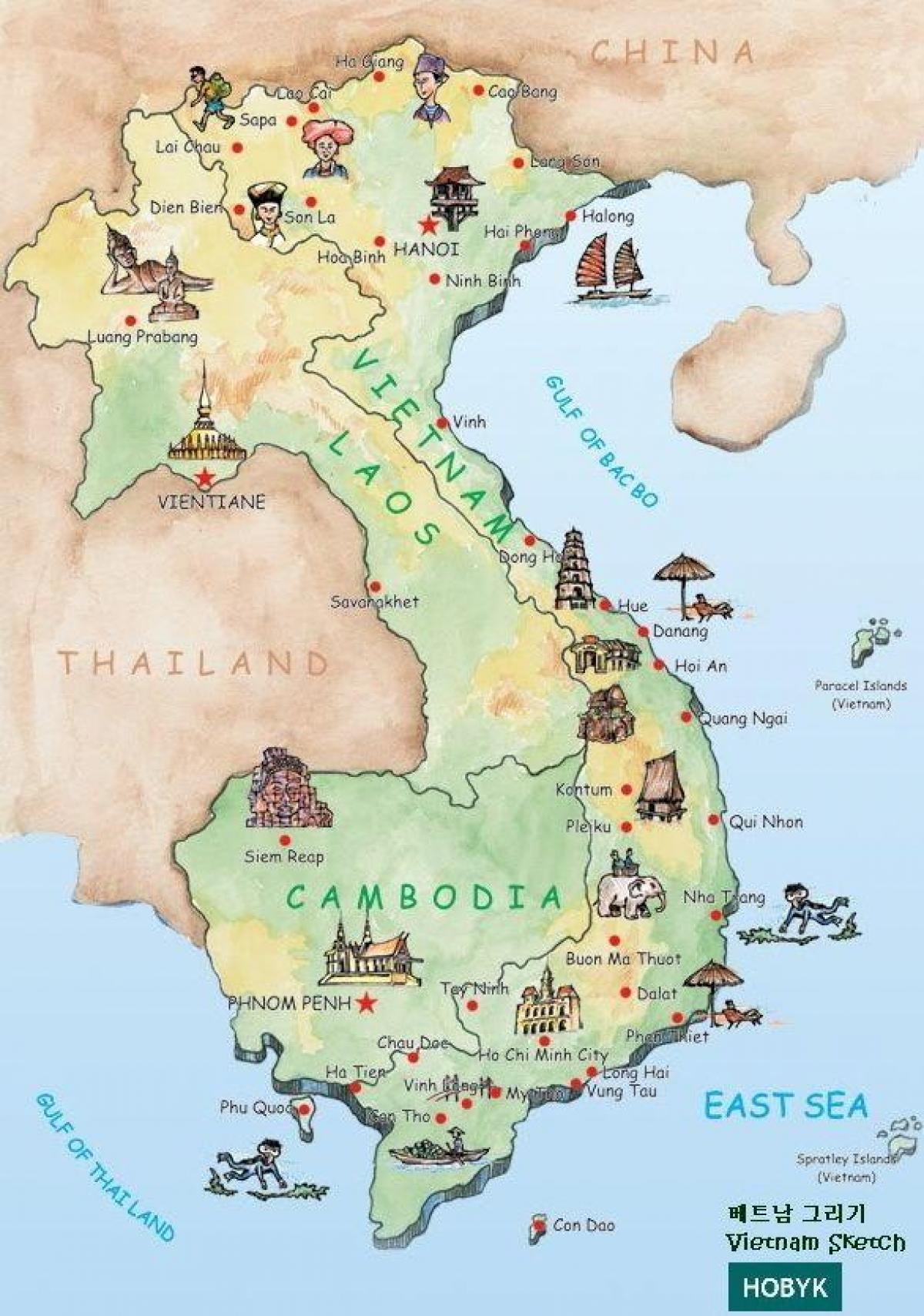 laos znamenitosti na zemljevidu