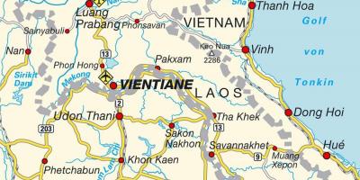 Letališča v laosu zemljevid