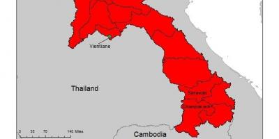 Zemljevid laos malarija 