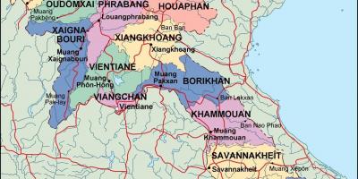 Laos politični zemljevid