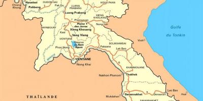 Podroben zemljevid laosu