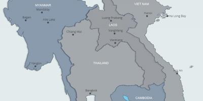 Zemljevid severnega laosa