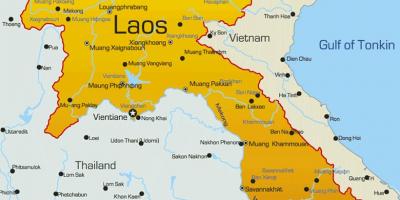 Laos na zemljevidu
