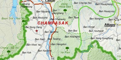 Zemljevid champasak laos
