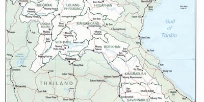 Zemljevid laos potovanja
