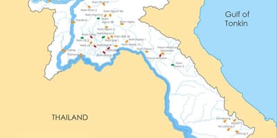 Zemljevid laos reke