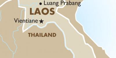 Zemljevid prestolnico laosa 