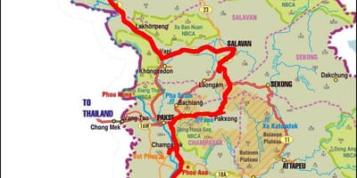 Zemljevid savannakhet laos